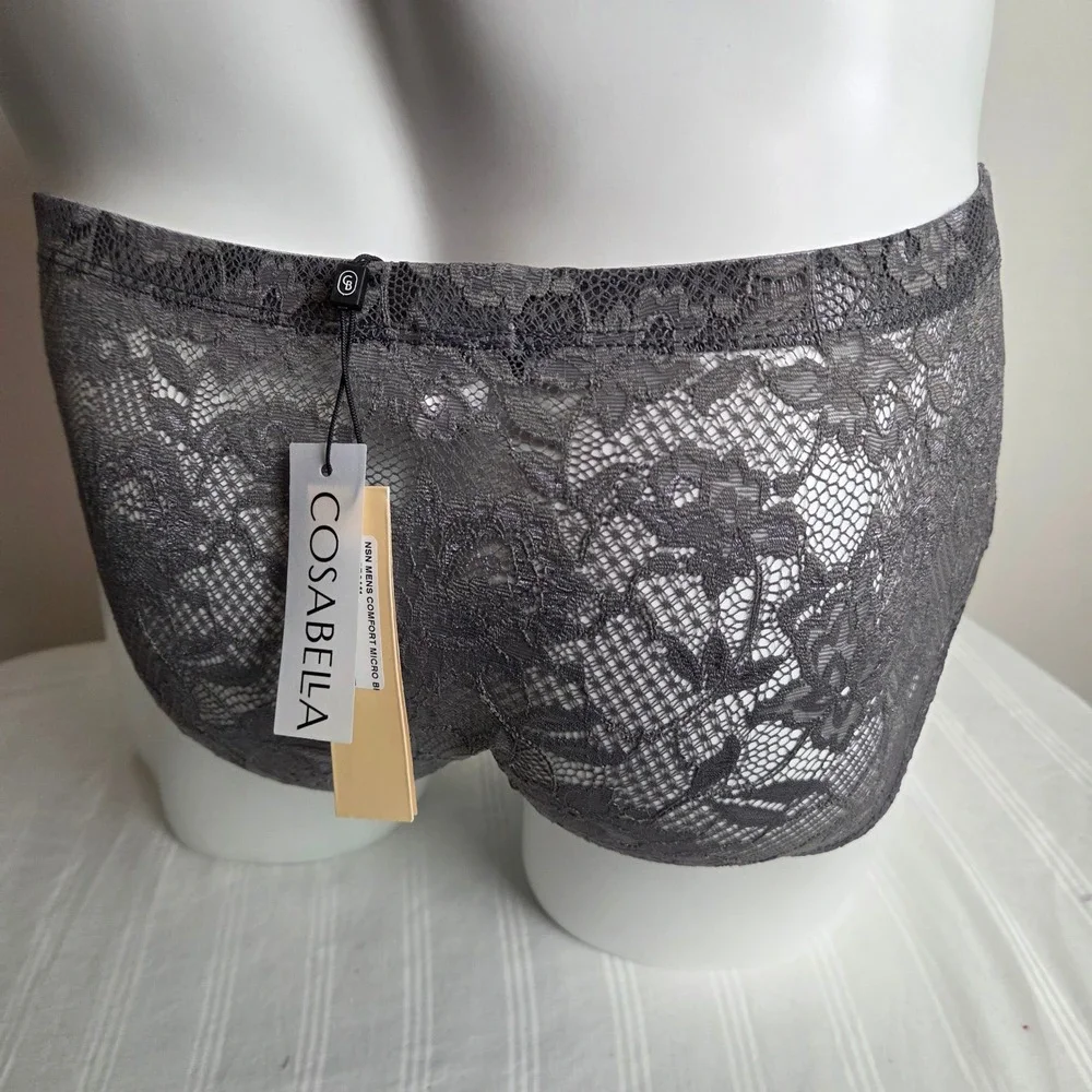 Cosabella Men's Luxury Italian Comfort Lace Micro Brief Soft Pouch Underwear